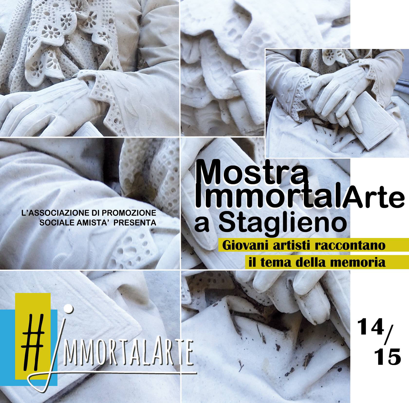 Cartolina pubblicitaria mostra ImmortalArte